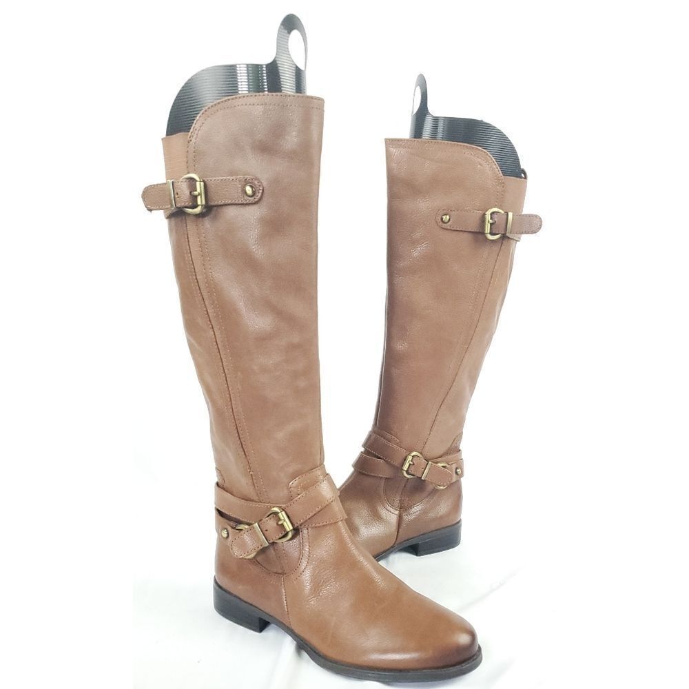 Naturalizer Brown leather low heel Boots w buckle top&ankle sz 6M inside zipper - Picture 5 of 15